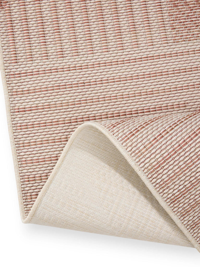 Tapis géométrique inspiration ethnique terracotta d'intérieur et d'extérieur 160x230 cm