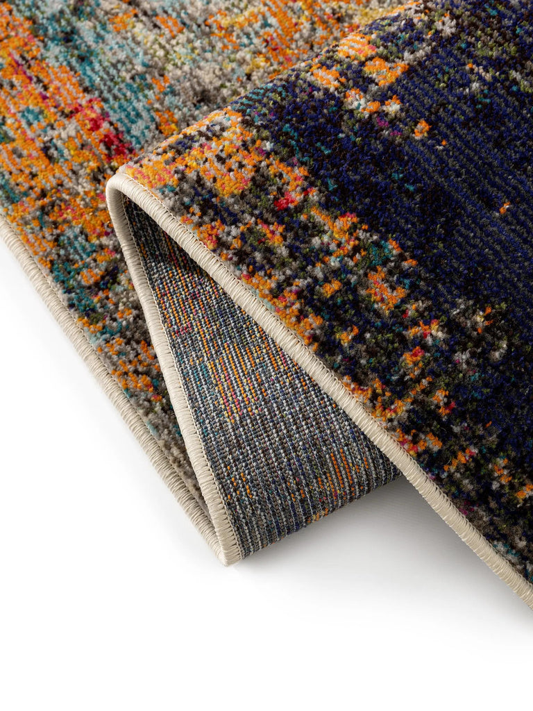 Tapis contemporain style peinture carré multicolore 200x200 cm