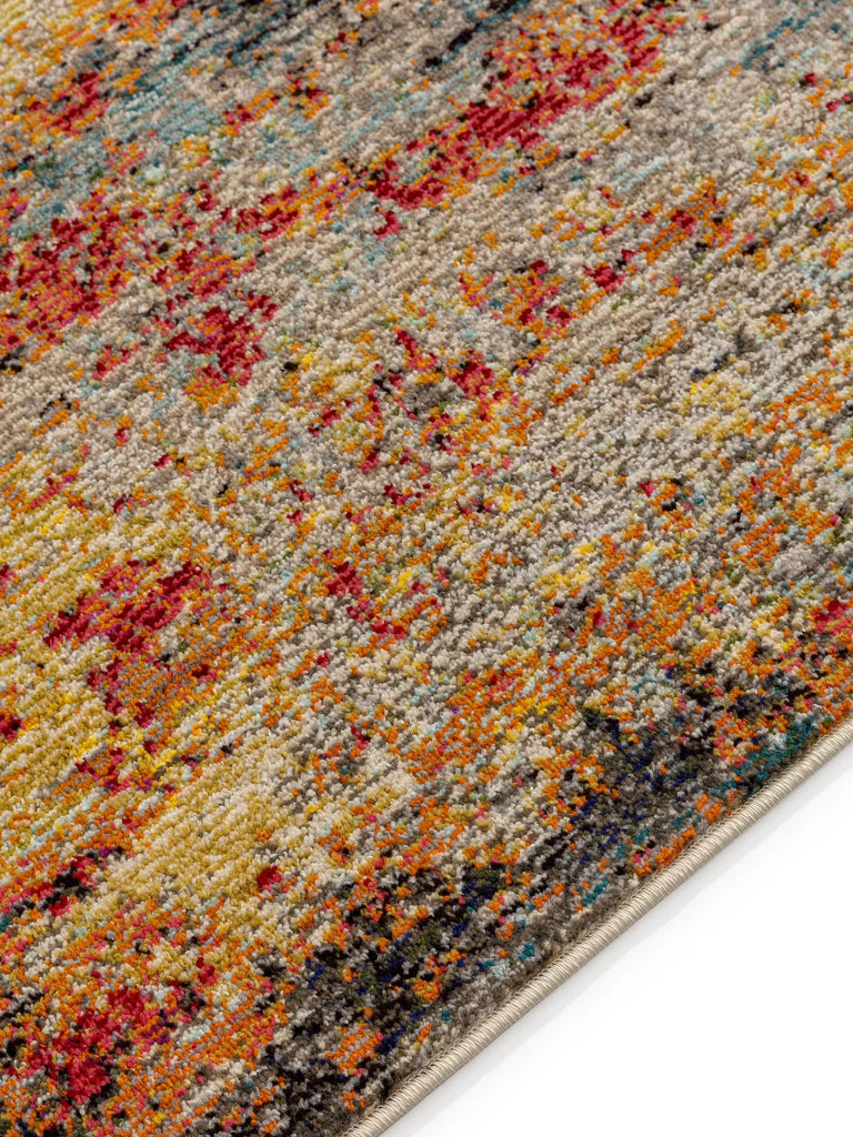 Tapis contemporain style peinture de couloir multicolore d'intérieur et d'extérieur 70x240 cm