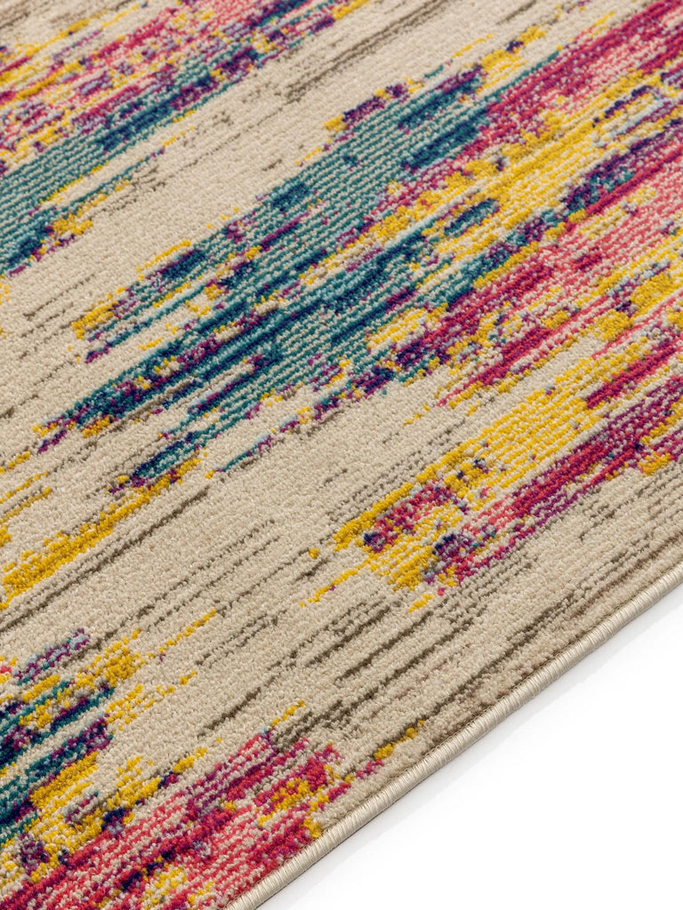 Tapis contemporain motif berbère multicolore 140x200 cm