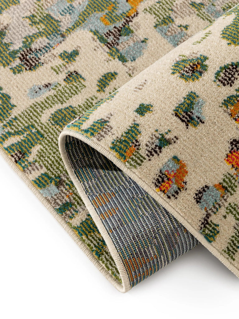 Tapis patchwork contemporain de couloir multicolore 70x240 cm