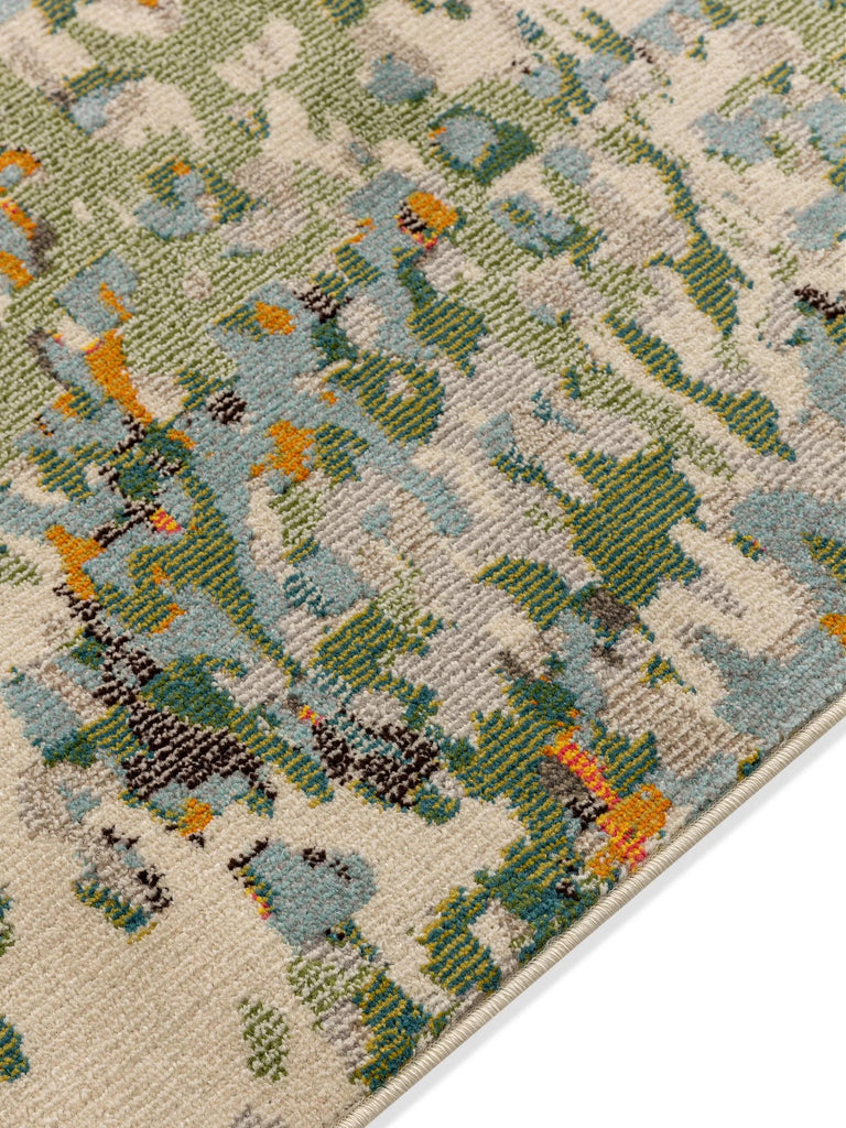 Tapis patchwork contemporain de couloir multicolore 70x240 cm