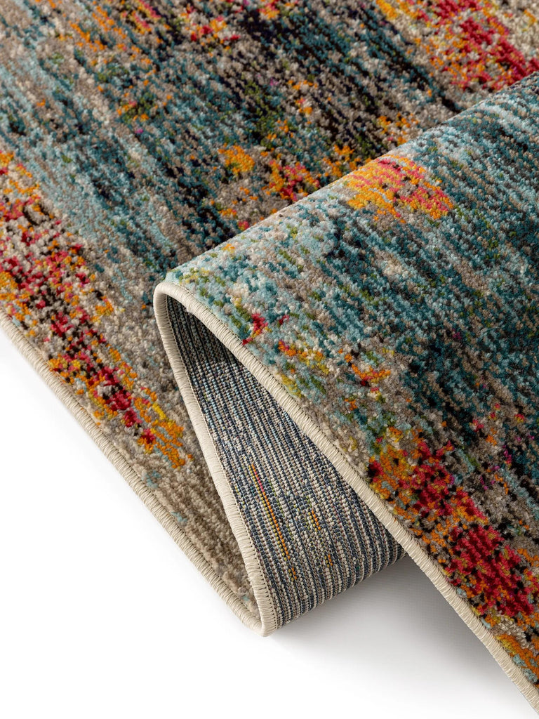 Tapis contemporain style peinture de couloir multicolore d'intérieur et d'extérieur 70x240 cm