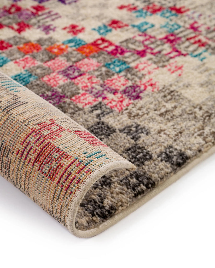 Tapis patchwork mosaique multicolore 80x150 cm