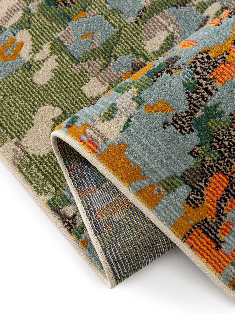 Tapis patchwork contemporain multicolore 200x290 cm