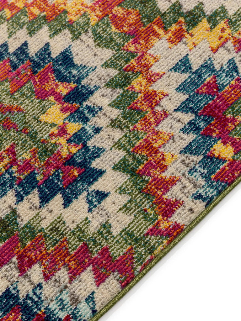 Tapis contemporain ethnique de couloir multicolore 70x240 cm