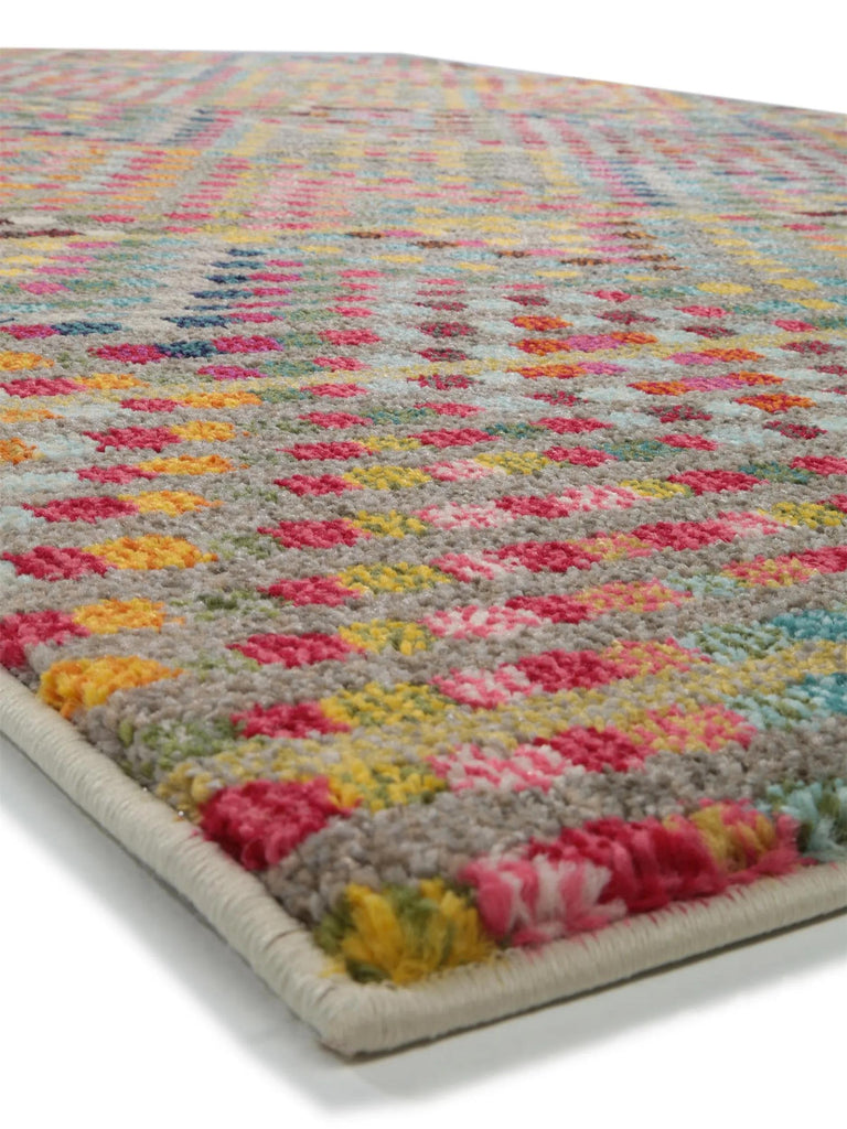Tapis ethnique motif losange multicolore 120x170 cm