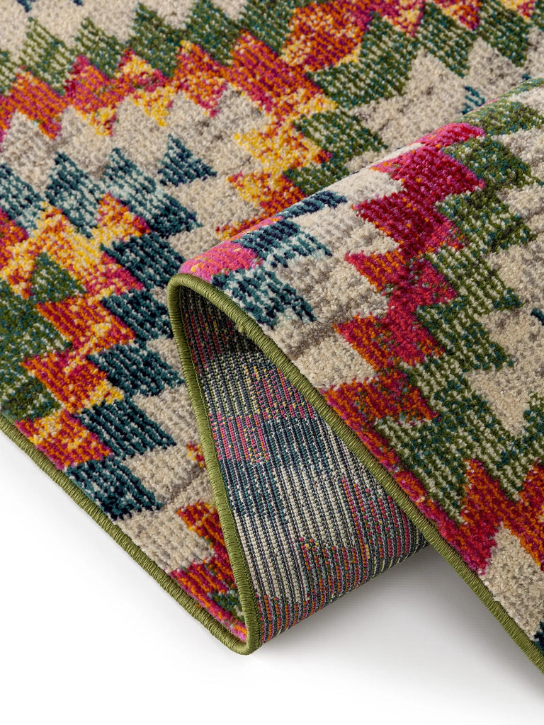 Tapis contemporain ethnique de couloir multicolore 70x240 cm