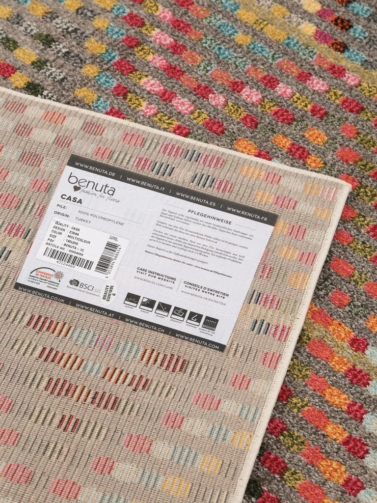 Tapis ethnique motif losange multicolore 160x230 cm