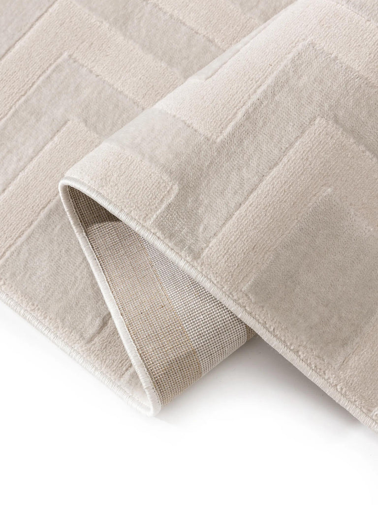 Tapis moderne motif géométrique crème 200x300 cm