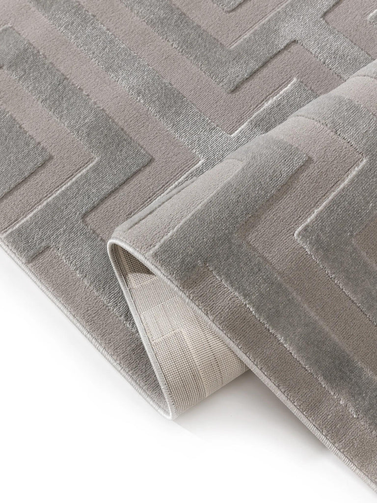 Tapis moderne motif géométrique gris 200x300 cm