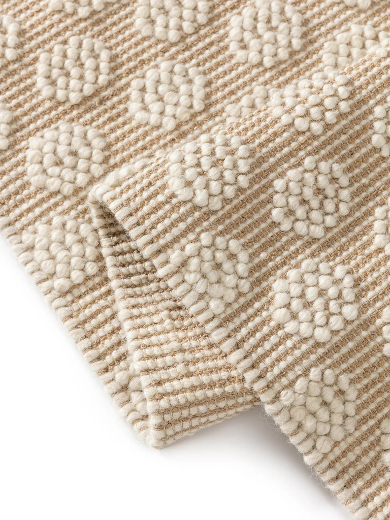 Tapis moderne petits pois enfant beige 120x170 cm