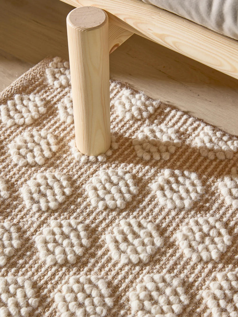 Tapis moderne petits pois enfant beige 120x170 cm