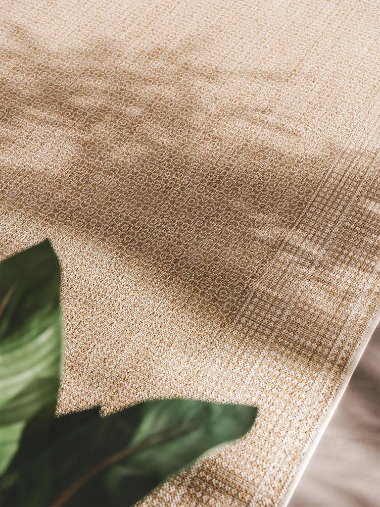 Tapis géométrique vintage crème et beige d'intérieur et d'extérieur 240x340 cm