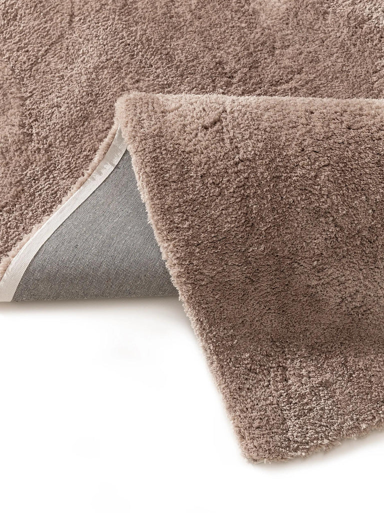 Tapis shaggy épais taupe 120x170 cm