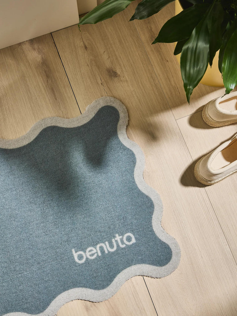 Paillasson moderne vague gris 50x80 cm