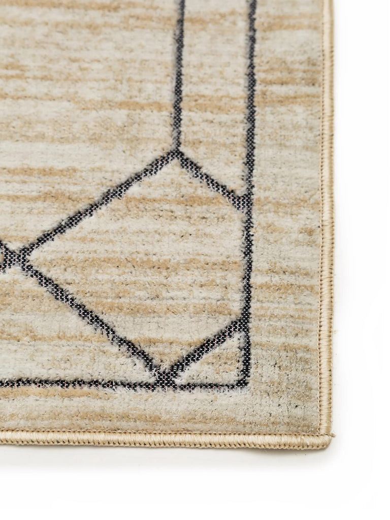 Tapis géométrique motif losange marron 66x110 cm