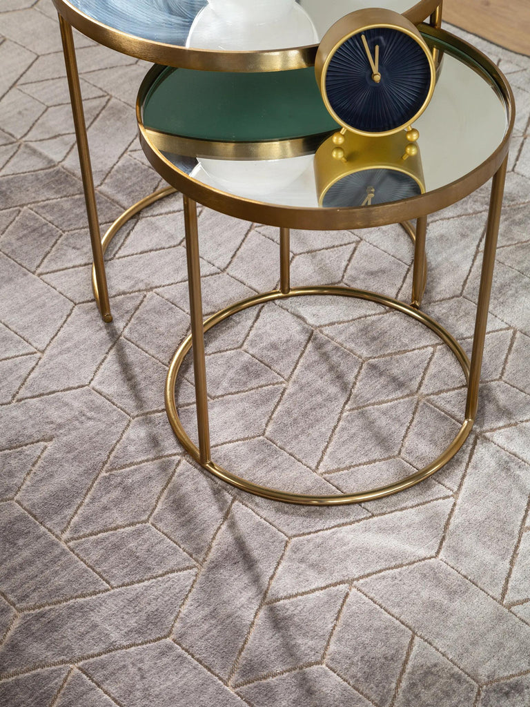 Tapis vintage motif 3d gris 66x110 cm