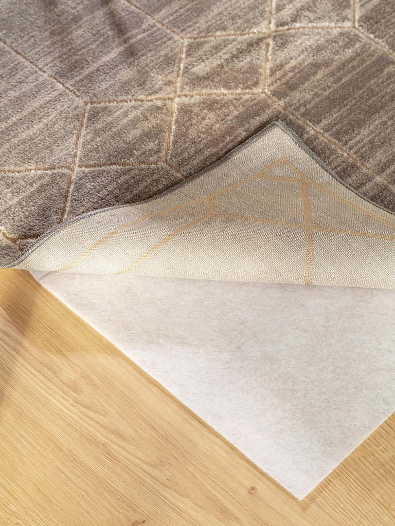 Tapis bohème motif losange gris 66x110 cm