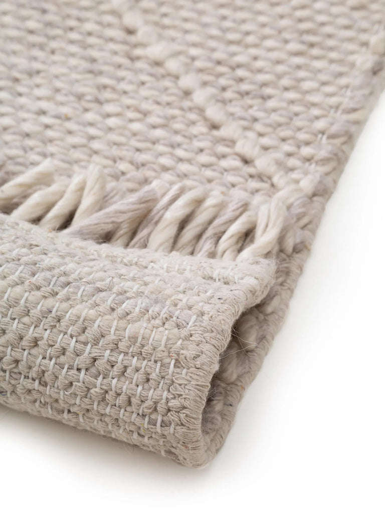 Tapis berbère à franges beige 80x150 cm