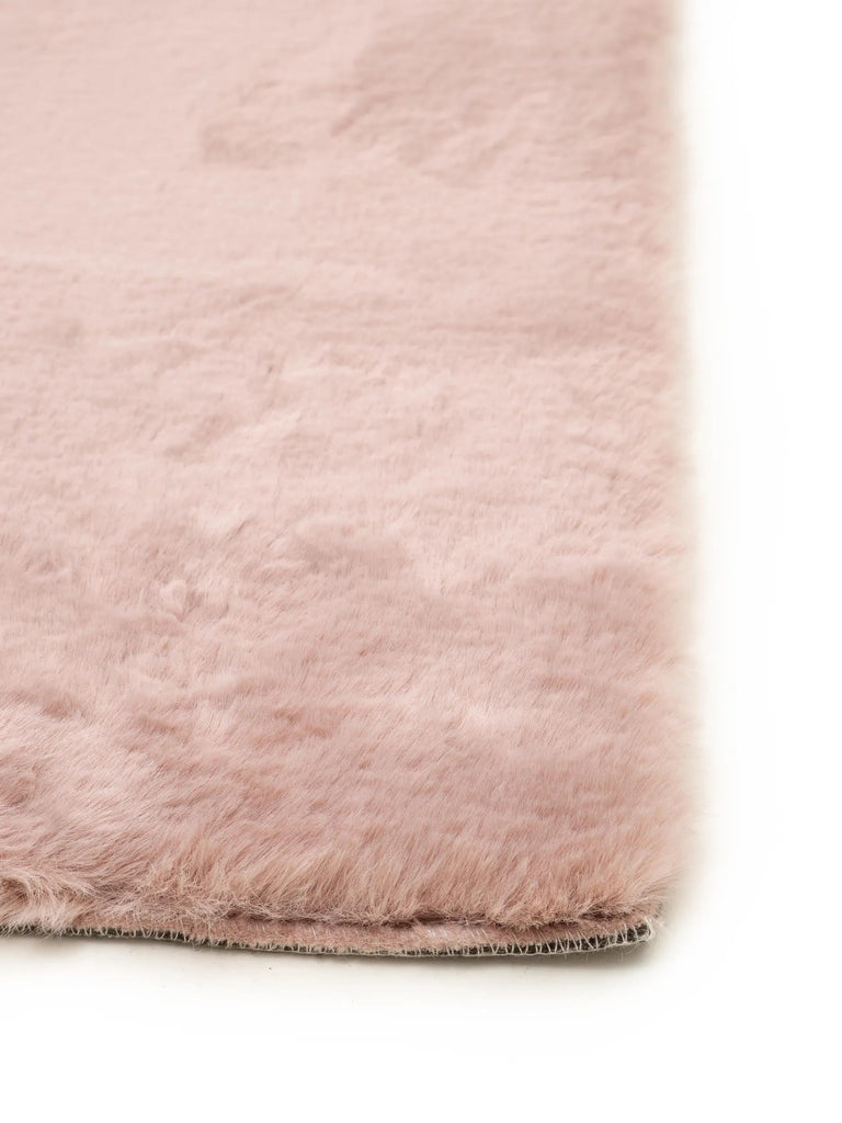 Tapis shaggy peau fausse fourrure rose 60x90 cm