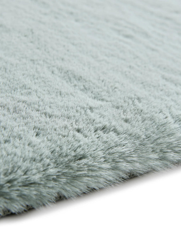Tapis shaggy fausse fourrure vert menthe 80x150 cm