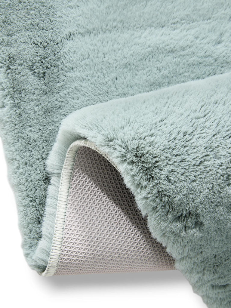 Tapis shaggy fausse fourrure vert menthe 80x150 cm