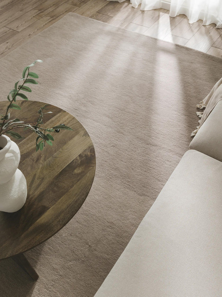 Tapis contemporain motif dunes beige en laine 200x300 cm