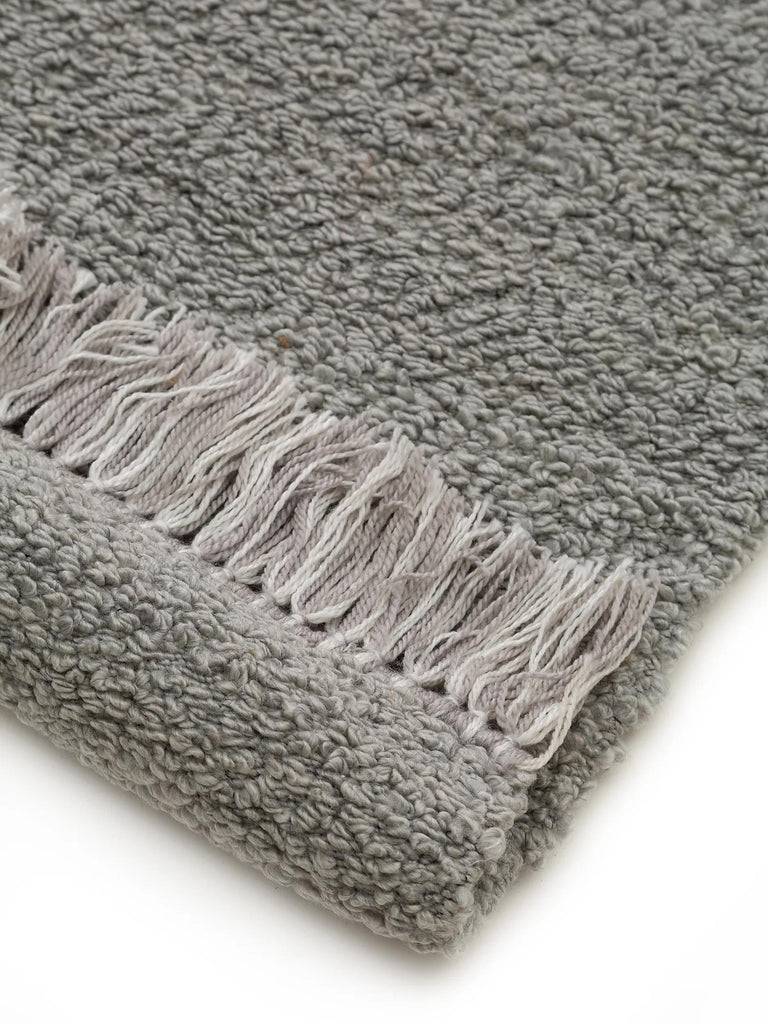 Tapis scandinave à franges gris clair 120x170 cm