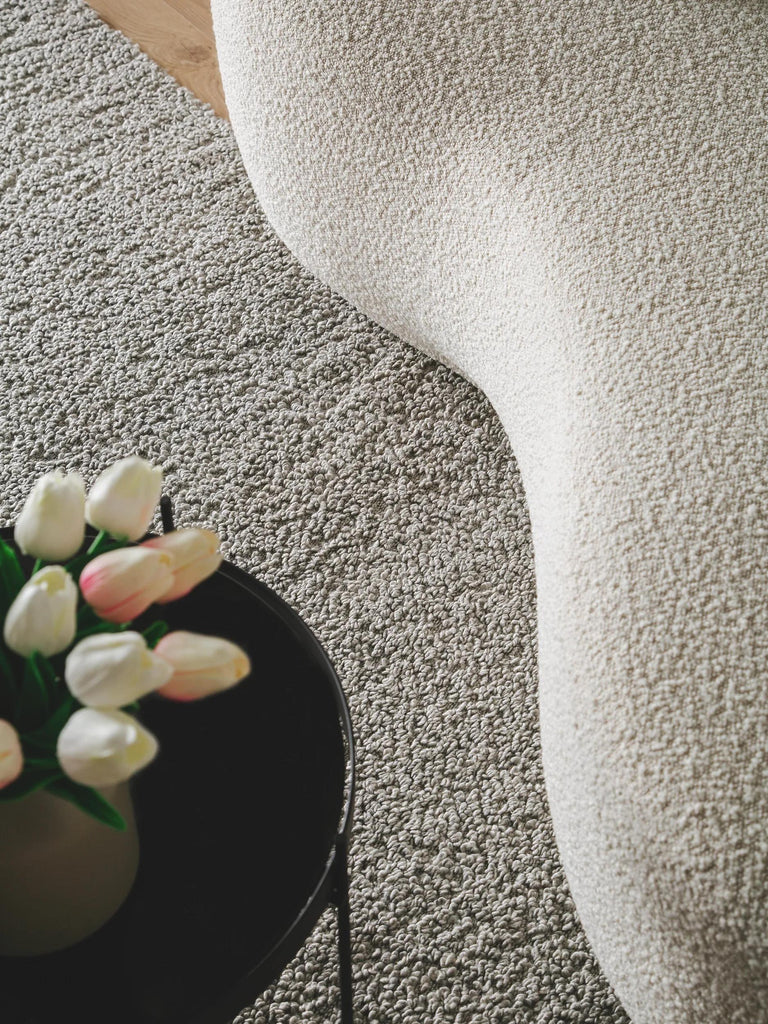 Tapis scandinave à franges gris clair 120x170 cm