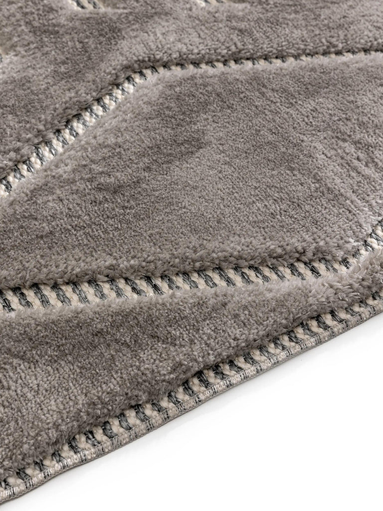 Tapis contemporain texturé motif berbère gris 120x170 cm