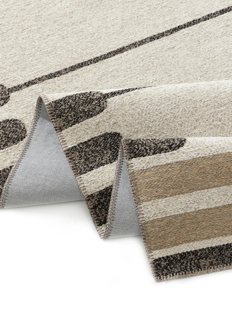 Tapis design inspiration ethnique beige et marron 120x170 cm