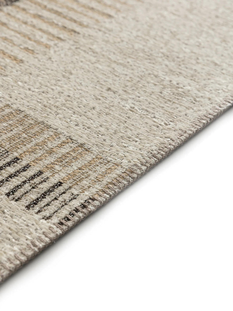 Tapis géométrique inspiration ethnique beige et marron 120x170 cm
