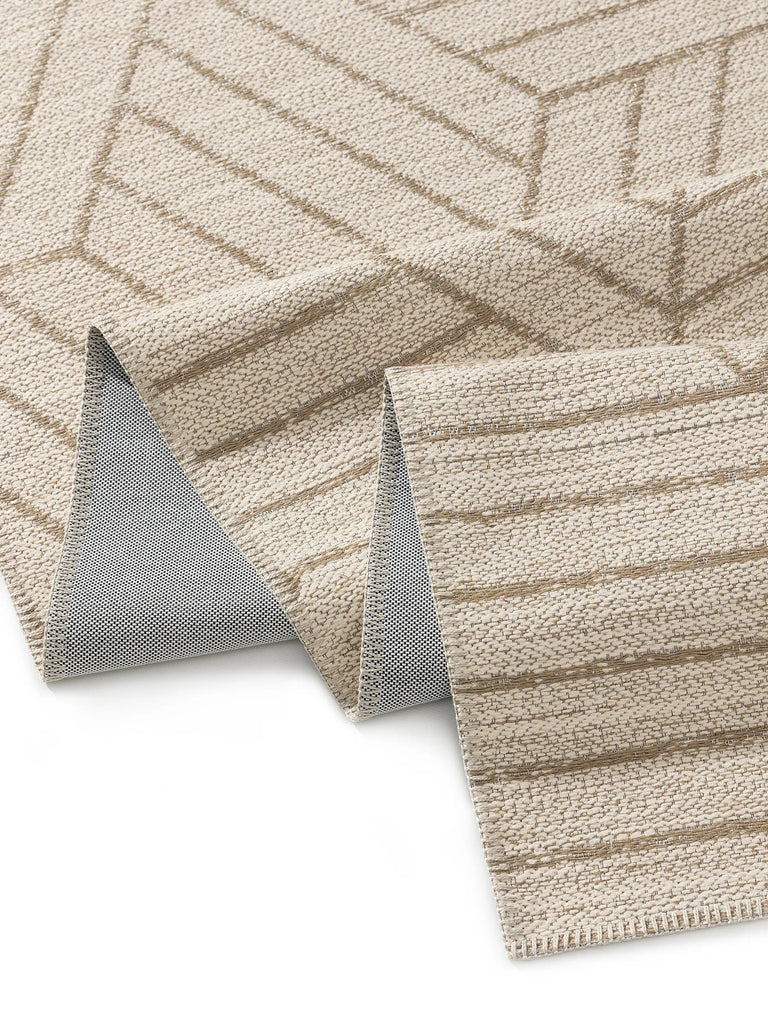 Tapis géométrique crème et beige 160x230 cm