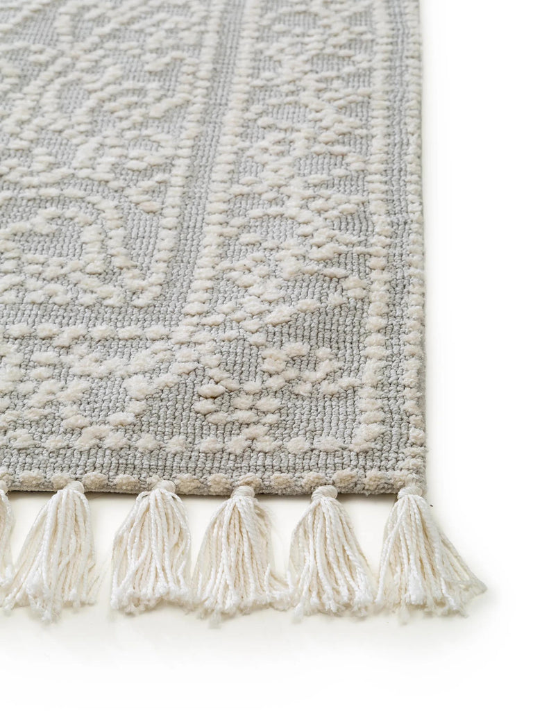 Tapis kilim oriental moderne gris et blanc 200x300 cm