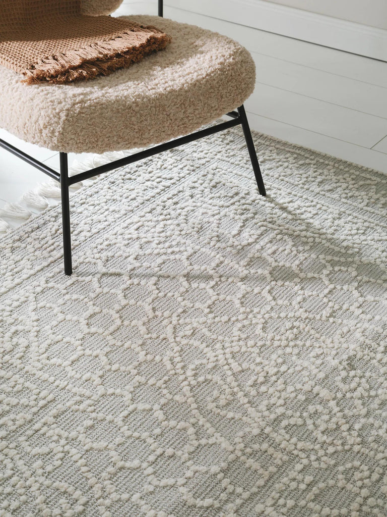 Tapis kilim oriental moderne gris et blanc 160x230 cm