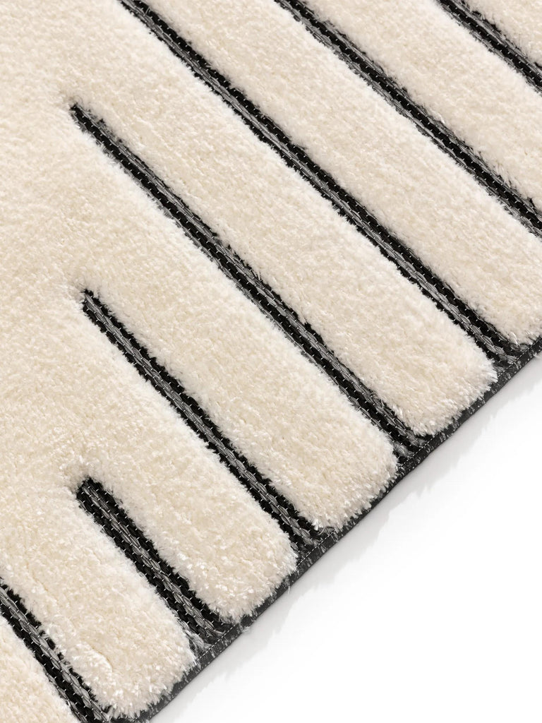 Tapis berbère épais motif losange blanc 200x300 cm