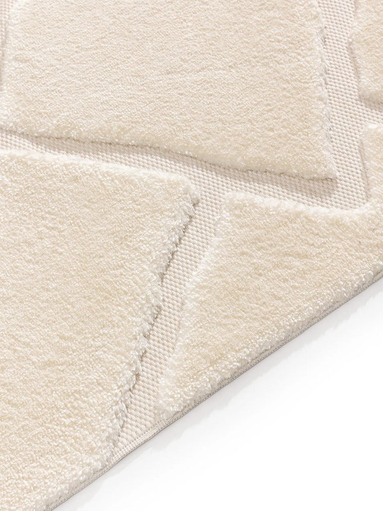 Tapis moderne motif pavé blanc 250x350 cm