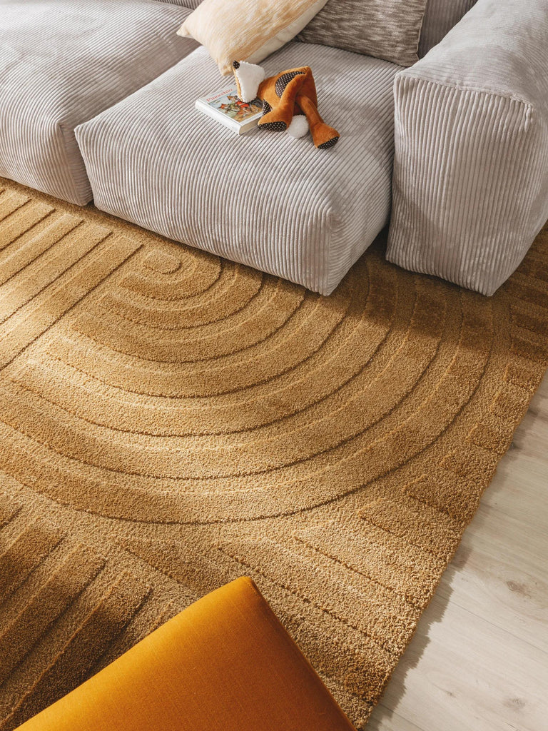 Tapis moderne motif arche marron 200x290 cm