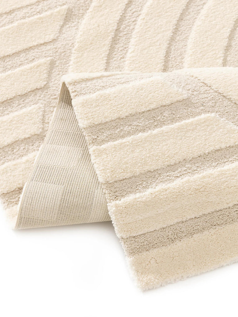 Tapis moderne motif grande arche crème 80x150 cm