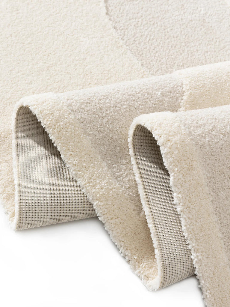 Tapis contemporain motif abstrait crème et beige 160x230 cm