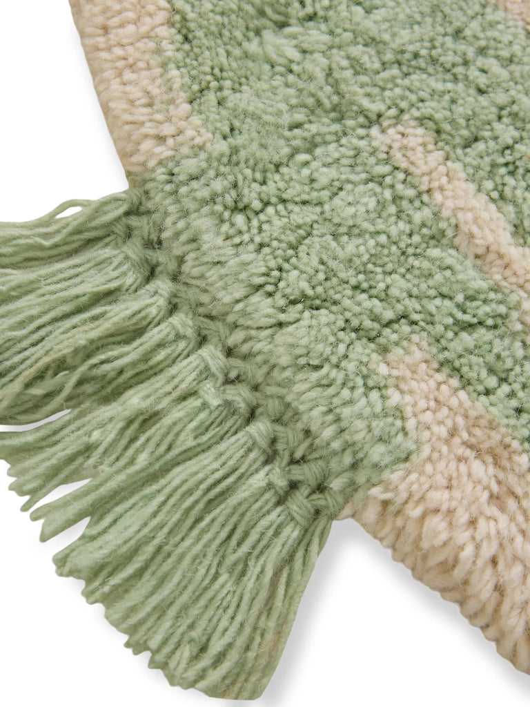 Tapis contemporain motif fleurs rond enfant multicolore en laine 120 cm de diamètre