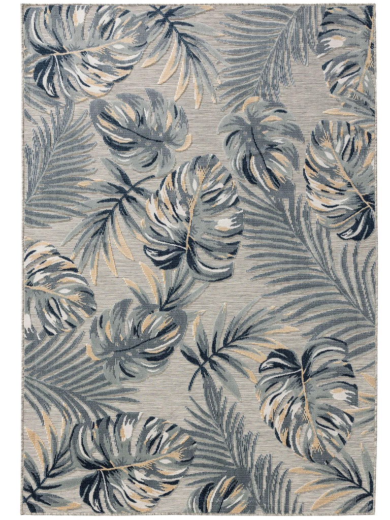 Tapis moderne motif floral palmier multicolore d'intérieur et d'extérieur 200x300 cm