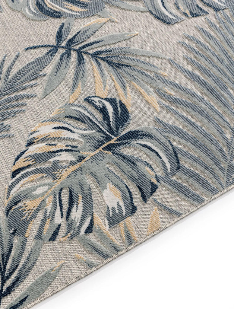 Tapis moderne motif floral palmier multicolore d'intérieur et d'extérieur 80x150 cm