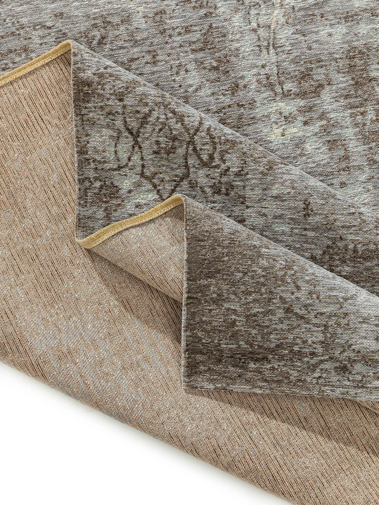 Tapis oriental vintage gris 80x165 cm