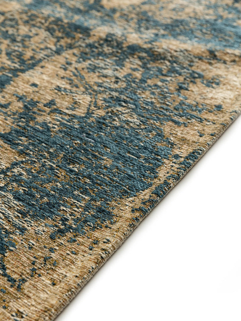 Tapis oriental vintage beige et noir 80x165 cm