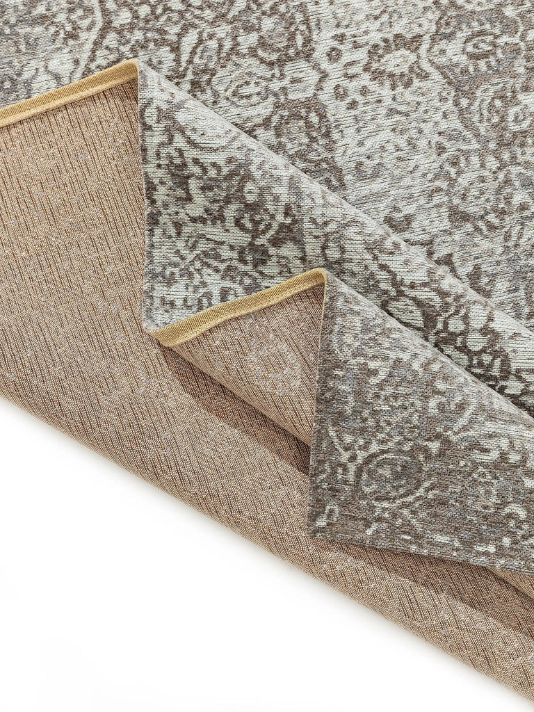 Tapis vintage oriental gris 80x165 cm