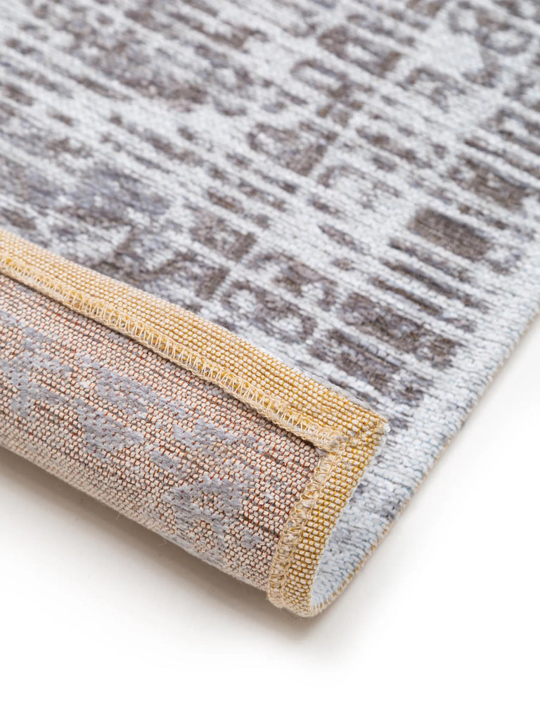 Tapis vintage oriental teintes de gris 80x165 cm