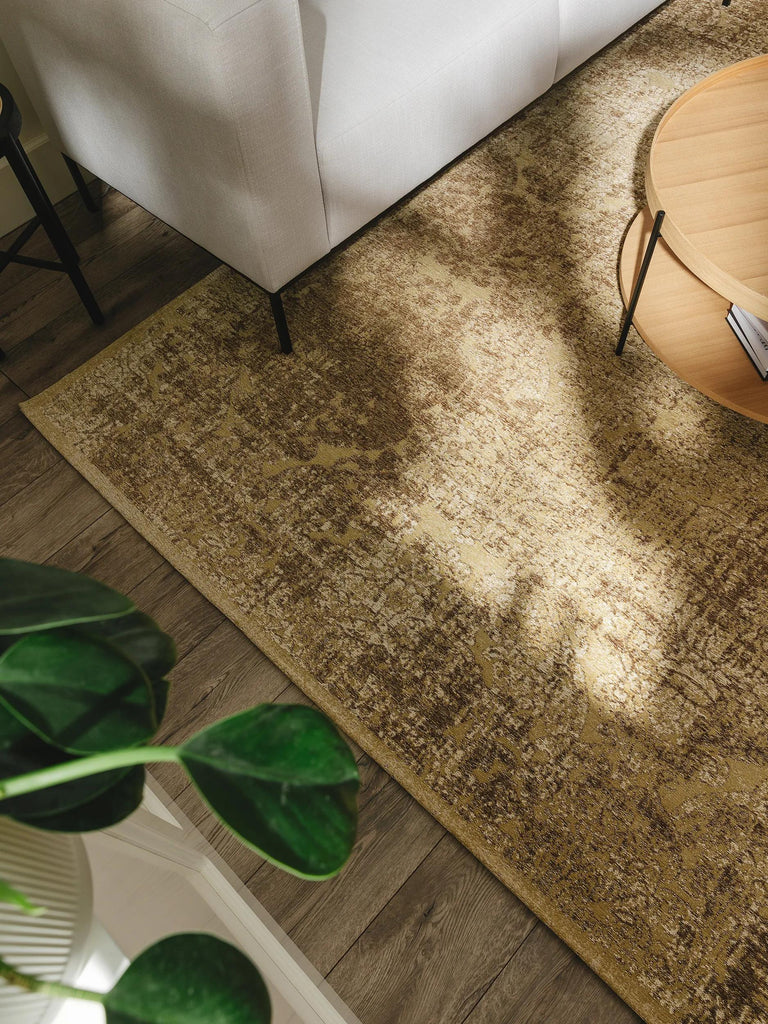 Tapis vintage oriental marron 80x165 cm