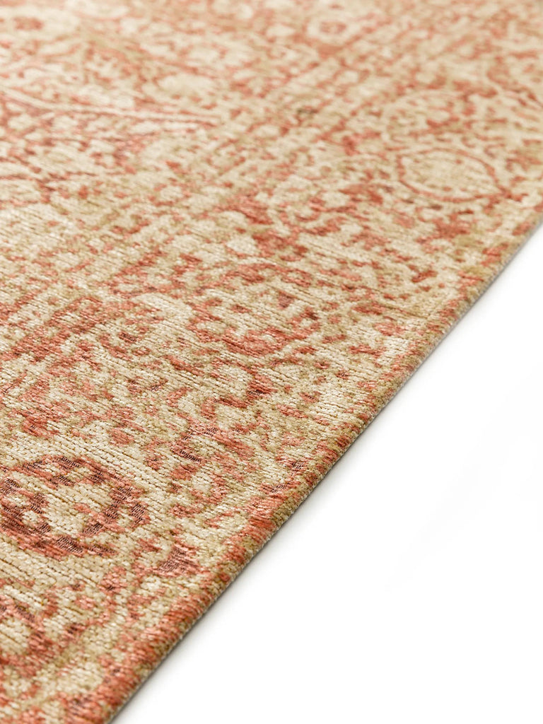 Tapis vintage oriental beige et brique 160x235 cm